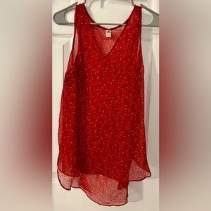 GUC sheer tank size L red